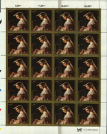 LUXEMBOURG Feuille De 20 Timbres à 1,10 Euro Musée National D`Histoire Et D`Art Tableau De Luigi Rubio (1795-1882) 2004 - Volledige Vellen