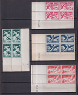 1946 - SERIE COMPLETE COINS DATES - POSTE AERIENNE - YVERT N° 16/19 ** MNH - COTE = 90 EUR. - Airmail