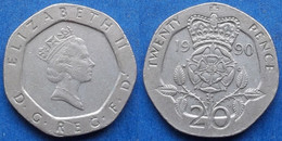 UK - 20 Pence 1990 "Crowned Rose" KM# 939 Elizabeth II Decimal Coinage (1971-2022) - Edelweiss Coins - 20 Pence