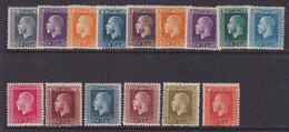 New Zealand, Scott 145-159 (SG 416-430c), MLH/HR - Unused Stamps