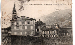 LE POUZIN INONDATIONS DES 8 ET 9 OCTOBRE 1907 HOTEL DU LOUVRE TBE - Le Pouzin