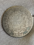 2 FRANCS ARGENT AN 14 A PARIS NAPOLEON TETE NUE 231 540 EX. / FRANCE SILVER - 2 Francs