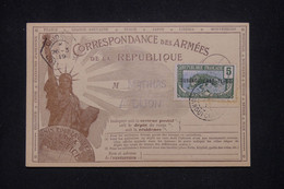 OUBANGUI CHARI - Affranchissement Panthères De Bangui Sur Carte FM Pour Dijon En 1919  - L 134841 - Covers & Documents