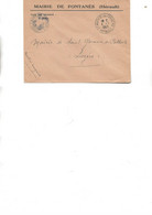 LETTRE  A ENTETE MAIRIE DE FONTANES -HERAULT - OBLITEREE CAD PERLE 4-1-1963 - Burgerlijke Brieven Zonder Portkosten