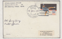 Arctic USA USCGC Storis  Cover Signature Postal Officer   Ca Kodiak 18 JAN 1981 (date Is Written) (ZB173A) - Expéditions Arctiques