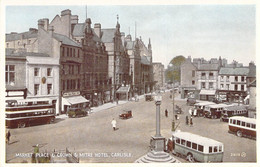 CPA Royaume Unis - Ecosse - Market Place & Crown & Mitre Hotel - Carlisle - Valentine & Sons Ltd. - Carbo Colour - Bus - Other & Unclassified