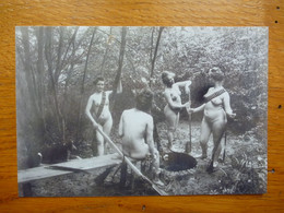 Photo En Tirage De Plaque De Verre Ancienne Quatre Jeunes Femmes  Avec Fusil Et Munitions Dans La Nature - Sin Clasificación