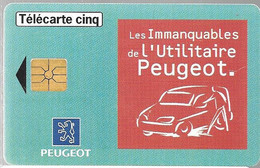 CARTE-PUCE-PRIVEE-5U-GN386-GEM1A--04/97-PEUGEOT UTILITAIRE-V° Série DN°B73014002 -Utilisé-TBE-/RARE - 5 Einheiten