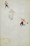 1900s ART  POSTCARD - WOMAN AND MEN  & SPIDER - EDIT O.P.F.  (3849) - Chiostri, Carlo