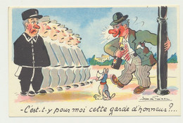 Carte Fantaisie Humour Humoristique - Illustrateur Jean De Preissac - C'est T Y Pour Moi Cette Garde D'honneur... - Preissac