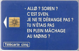 CARTE-PRIVEE-5U-12/96-GN288-SO3.JD-STIMOROL-SOREN & SVEN-V°DN°-Série A 6C111439-Utilisé-TBE - - 5 Einheiten