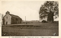 30- Valleraugue - L'espérou - L'église Et Le Temple - Valleraugue