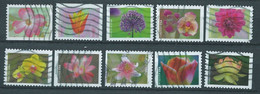 VEREINIGTE STAATEN ETATS UNIS USA 2021 GARDEN FLOWERS SET 10V USED SC 5558-67 MI 5791-800 YT 5400-09 - Used Stamps