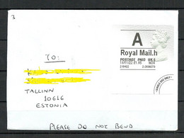 GREAT BRITAIN 2022 Cover To Estonia Queen Elizabeth II Label - Sin Clasificación