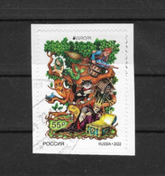 Russia 2022 EUROPA Stamps - Stories And Myths , Used On Fragment - Oblitérés