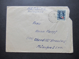 Jugoslawien 1948 Michel Nr.541 EF Zagreb Auslandsbrief Stempel Surdulica Nach München - Lettres & Documents