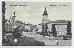 POLAND POSKA CARD DEFAUT WARSCHAU WARSZAWA PLAC ZAMKOWY + 1916 + FESTUNG - Covers & Documents