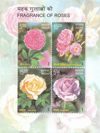 INDIA Block 40,unused,roses - Blocks & Kleinbögen