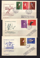 Saint-Marin - 1960 - 3 FDC - Jeux Olympiques De Rome - Covers & Documents