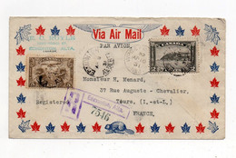 !!! CANADA, LETTRE RECOMMANDEE PAR AVION D'EDMONTON POUR LA FRANCE DE 1931 - Briefe U. Dokumente