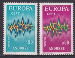 EUROPA CEPT ! - 1972 - ANDORRE YVERT N°217/218 ** MNH - COTE = 41 EUR - 1972