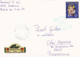 CHRISTMAS, VIRGIN MARY AND BABY JESUS, STAMP ON COVER, 1999, HUNGARY - Brieven En Documenten