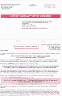 EAGLE, ZIP CODE 62295, PREPAID RED MACHINE STAMP ON VEHICLE WARRANTY NOTICE, 2005, USA - Cartas & Documentos