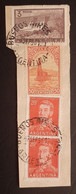 Francobolli Argentina Frammento Busta Diga Pozzo Petrolio San Martin 1961 - Used Stamps