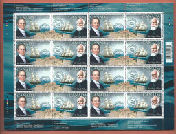 Canada # 2041-2042 Full Pane Of 16 MNH - Pioneers Of Transatlantic Mail Service - Volledige & Onvolledige Vellen