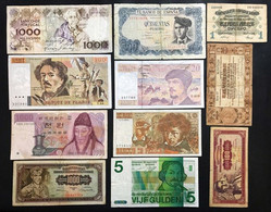 10 Banconote Europee  Francia Yugoslavia Portogallo Olanda + 1 Korea LOTTO 2430 - Assignate