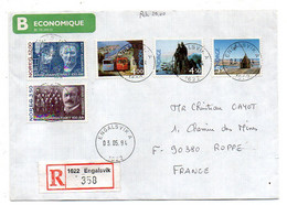 Norvège -1994--Lettre Recommandée ENGALSVIK  Pour ROPPE -90-- Composition De Timbres - Storia Postale