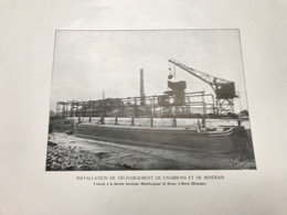 Planche Usine Industrie Quai Bateau Métallurgique De Bomm - Maschinen