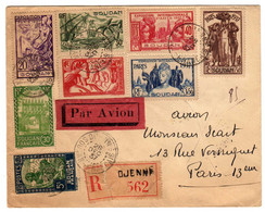 Soudan : Exposition Internationale Paris 1937 : Lettre Rec. Par Avion - Storia Postale