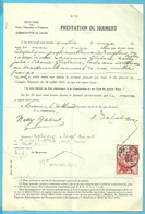 PRESTATION DE SERMENT Met Fiscale Zegel Stempel BRAINE-L'ALLEUD Op 11/5/1934 - Documents