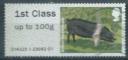 GROSBRITANNIEN GRANDE BRETAGNE GB 2012 POST&GO PIGS: SADDLEBACK 1st CLASS Up To 100g USED SG FS38 MI ATM38 YT TD38 - Post & Go (automaten)