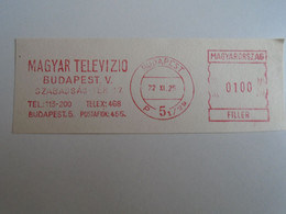 D191668  Hungary  MAGYAR TELEVÍZIÓ  MTV TV  1972-   100 Filler - RED METER  FREISTEMPEL  EMA - Timbres De Distributeurs [ATM]