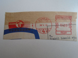 D191671  Hungary TUNGSRAM  Újpest  1970   - 400 Filler  RED METER  FREISTEMPEL  EMA - Machine Labels [ATM]