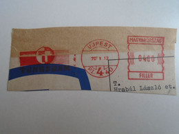 D191671  Hungary TUNGSRAM  Újpest  1970   - 400 Filler  RED METER  FREISTEMPEL  EMA - Timbres De Distributeurs [ATM]