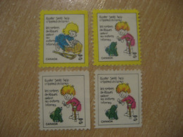 Easter Seals Help Crippled Children Health Sante 4 Poster Stamp Vignette CANADA Label - Privaat & Lokale Post