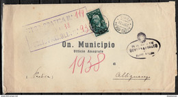 Italy / Ethiopia Cover 1938 ☀ Postal History / Public Notice / Ufficio Anagrafe - Ethiopië