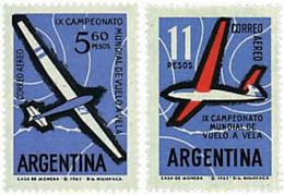 26427 MNH ARGENTINA 1963 9 CAMPEONATO DEL MUNDO DE VUELO A VELA - Used Stamps