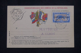 OUBANGUI CHARI - Affranchissement Panthères Recto Et Verso Sur Carte Fm Pour Dijon En 1919 - L 135254 - Covers & Documents