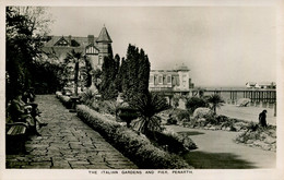 GLAMORGAN - PENARTH - THE ITALIAN GARDENS AND PIER RP Glam242 - Glamorgan