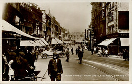 GLAMORGAN - SWANSEA - HIGH STREET FROM CASTLE STREET - ANIMATED RP Glam238 - Glamorgan