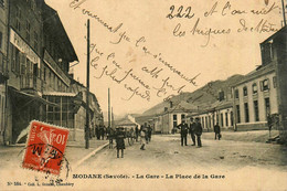 Modane * La Gare , La Place De La Gare * Ligne Chemin De Fer Savoie * Magasin Commerce Photographe Photographie - Modane