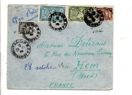 COCHINCHINE AFFRANCHISSEMENT COMPOSE SUR LETTRE DE SAÏGON POUR LA FRANCE 1948 - Covers & Documents