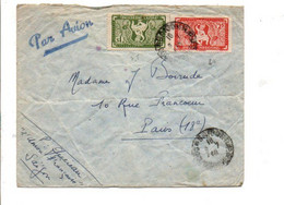 COCHINCHINE AFFRANCHISSEMENT COMPOSE SUR LETTRE DE SAÏGON POUR LA FRANCE 1948 - Briefe U. Dokumente