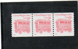 ETATS-UNIS       3 Timbres 5 C Se Tenant   1998    Y&T : 2334a  Roulette N° S2     Neufs Sans Charnière - Ruedecillas (Números De Placas)