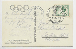 GERMANY JEUX OLYMPIQUES 1936 POSTKARTE BERLIN FOOTBALL SOCCER 15.8.1936 STADE - Ete 1936: Berlin