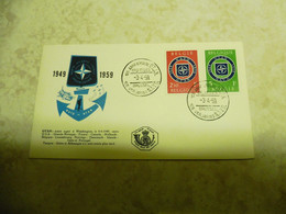 Fdc Belgique Belgie 1959 Otan Navo     / Fdc Z/s 1094/1095 Perfect Parfait Bruxelles Brussel - 1951-1960